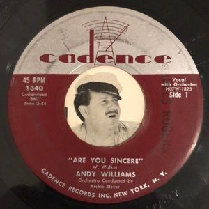 Andy Williams Be Mine Tonight Vinyl 45 Record '57